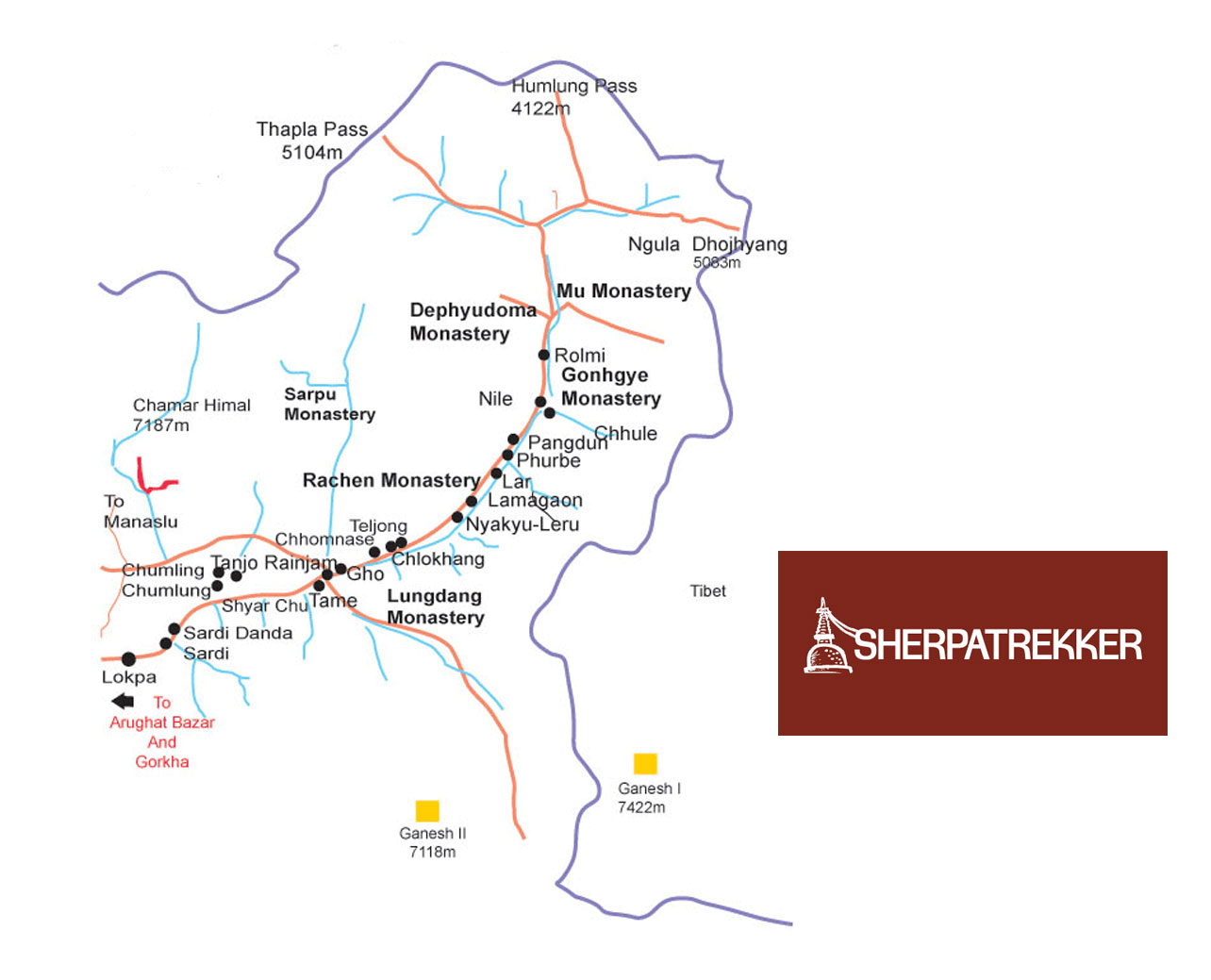 Tsum-Valley-Trekking-Map